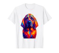 Bloodhound Dog Colorful Dog Lover Pop Art T-Shirt