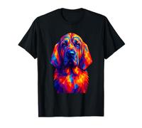 Bloodhound Dog Colorful Dog Lover Pop Art T-Shirt