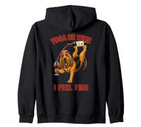 Bloodhound Yoga ou Wine I Feel Fine - DIGOR Funny Sweat à Capuche