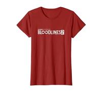 Bloodlines 2 White Logo T-Shirt, Femme, Canneberge, M