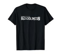 Bloodlines 2 White Logo T-Shirt, Homme, Noir, M