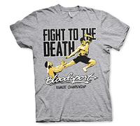 Bloodsport Officiellement sous Licence Fight to The Death T-Shirt pour Hommes (Gris Heather), Large