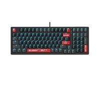 Bloody AT98 Alpha Optical Switch Clavier Performance - Double zone 98 touches, haute précision, points d'activation personnalisables, rétroéclairage RVB, clavier de jeu ergonomique, design compact