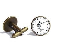 Bloody devil Boutons de manchette personnalisés avec image de poisson - Boutons de manchette nautiques - Boutons de manchette pour homme - Cadeau de pêcheur - Bijoux rustiques - Cadeau d'amour