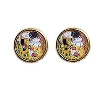 Bloody devil Boutons de manchette personnalisés, faits main ArtGustav Klimt, boutons de manchette « Le baiser » pour amoureux, cadeau de Saint-Valentin pour lui, cadeau artistique, cadeau pour papa,