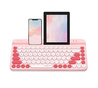 BLOODY FBK30 Clavier sans fil QuietKey multi-appareil, 2.4G et double mode Bluetooth, jusqu'à 4 appareils, portable avec support intégré pour Mac iOS, Windows Android (Raspberry)