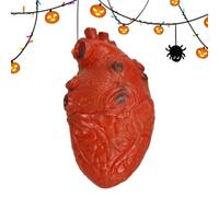 Bloody Heart - Faux accessoire d'organe réaliste effrayant, design doux à presser créant une illusion battante pour une nuit effrayante | Accessoire de décoration d'Halloween, maisons hantées, fêtes à