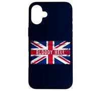 Bloody Hell Funny British Slang Drapeau Anglais Anglais Coque pour iPhone 16 Plus