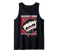 Bloody Kiss Vampire Fangs Goth Horror Dark Romance Esthétique Débardeur