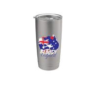 Bloody Legend Kangourou Australie Drapeau australien Gobelet isotherme en acier inoxydable double paroi