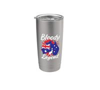 Bloody Legend Kangourou Drapeau australien Straya Australie Gobelet isotherme en acier inoxydable double paroi