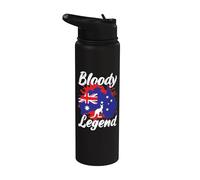 Bloody Legend Kangourou Drapeau australien Straya Australie Stainless Steel Insulated Water Bottle