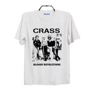 Bloody Revolutions Crass 80s Punk Vintage Rock Cool T Shirt Unisex SizeWhiteL