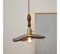 BLOOHK Lampe suspendue de ferme de style japonais, lustre à hauteur réglable, abat-jour en verre vintage, plafonnier for îlot de cuisine, salle à manger, chambre à coucher