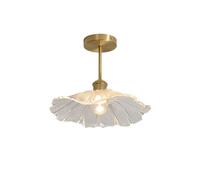 BLOOHK Plafonnier semi-encastré vintage, en laiton doré antique, motif floral, style milieu du siècle, idéal for un couloir, une cuisine ou un balcon.