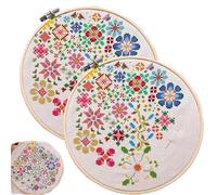 Bloom A Day Kit de broderie florale à faire soi-même pour adultes, kit de point de croix convivial avec motif, motifs floraux vibrants, motif de point de croix facile à compter (1)