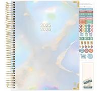 bloom daily planners Agenda 2025-2026 à couverture rigide (21,6 x 27,9 cm) pour année académique (juillet 2025 à juillet 2026) - Organiseur d'objectifs - Agenda mensuel et hebdomadaire inspirant