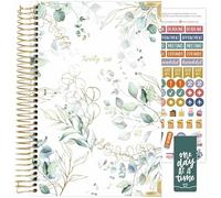 bloom daily planners Agenda 2026 Hardcover (janvier à décembre) - Agenda mensuel et hebdomadaire inspirant - Format A5 - 14 x 21 cm - Eucalyptus, blanc