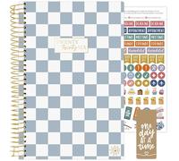 bloom daily planners Agenda 2026 (janvier à décembre) - 14 x 21 cm - Agenda hebdomadaire et mensuel avec autocollants et marque-page - Motif à carreaux