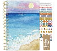 bloom daily planners Agenda 2026 (janvier à décembre) - 14 x 21 cm - Agenda hebdomadaire et mensuel avec autocollants et marque-page - Calme côtier