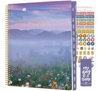 bloom daily planners Agenda 2026 (janvier à décembre) - 21,6 x 27,9 cm - Agenda hebdomadaire et mensuel avec autocollants et onglets - Couverture souple flexible - Montagnes mystiques
