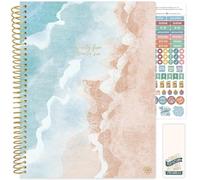 bloom daily planners Agenda scolaire 2025-2026 (21,6 x 27,9 cm) (juillet 2025 à juillet 2026) - Agenda hebdomadaire et mensuel daté avec autocollants et onglets - Ocean Oasis