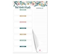 Bloom Daily Planners Bloc-notes de planification hebdomadaire des repas - Réfrigérateur à suspension magnétique