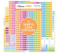 Bloom Daily Planners Color Coding Planner Stickers - 1/4 """" Dot tiquettes - Six feuilles 1000+ autocollants par paquet!