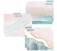 Bloom Daily Planners Dossiers de fichiers decoratifs - Ensemble de six lettres de taille (8,5 x 11) Organisateurs 1/3 Tabs de coupe - Designs ass