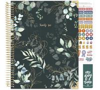 bloom daily planners Hardcover Agenda 2026 (janvier à décembre) - Agenda hebdomadaire et mensuel daté de 21,6 x 27,9 cm avec autocollants et onglets - Eucalyptus, vert