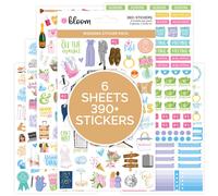 Bloom Daily Planners - Pack vari d'autocollants pour planification de fian ailles/mariage - 6 feuilles - Plus de 390 illustrations et phrases de