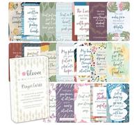 bloom daily planners Writefully His Lot de 30 cartes de prière - Versets inspirants de la Bible chrétienne pour femme - Mini cartes avec citation d'encouragement - Designs assortis - 5,1 x 8,9 cm