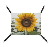 Bloom Hamac en toile imprimée tournesol pour animaux de compagnie - Respirant et pliable pour chats, chiens et petits animaux de compagnie - Idéal pour la maison, les voyages et l'hôpital pour animaux