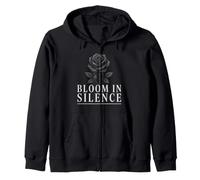 Bloom in Silence - Une Rose Vintage inspirée par des Fleurs Sweat à Capuche