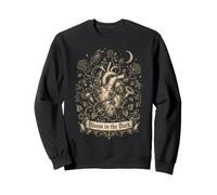 Bloom in The Dark Gothic Anatomical Heart Raven Goth Girl Sweatshirt