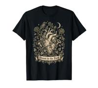 Bloom in The Dark Gothic Anatomical Heart Raven Goth Girl T-Shirt
