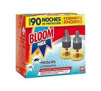 Bloom Max électrique liquide de rechange double (pack de 2) insecticide pour moustiques commun et tigre, anti-moustiques 90 nuits de protection