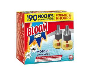 Bloom Max électrique liquide de rechange double (pack de 2) insecticide pour moustiques commun et tigre, anti-moustiques 90 nuits de protection