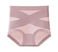 Bloom Pink Sous-vêtements anti-fuite, confort ultime et culotte gainante pour femme, taille haute, amincissante, coton sans couture, Lotus Root Powder, XXL