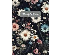 Bloom Softly Weekly Life Planner: Navy Floral Watercolor Cover | 6×9 | 100 Pages for Gentle Planning, Organization & Everyday Balance