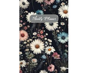 Bloom Softly Weekly Life Planner: Navy Floral Watercolor Cover | 6×9 | 100 Pages for Gentle Planning, Organization & Everyday Balance