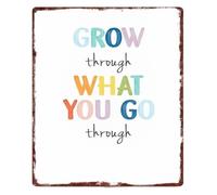 Bloom Through Storms Tin Sign 12x8 Inch