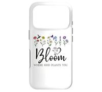 Bloom Where God Plants You Bible Verse Jesus God Planted You Coque pour iPhone 17 Pro