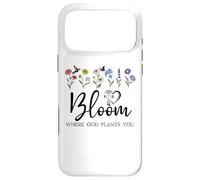 Bloom Where God Plants You Bible Verse Jesus God Planted You Coque pour iPhone 17 Pro Max