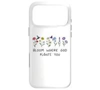 Bloom Where God Plants You Christian Bible Verse Scripture Coque pour iPhone 17 Pro Max
