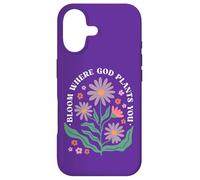 Bloom Where God Plants You Faith Bloom Where You are Planted Coque pour iPhone 17