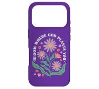 Bloom Where God Plants You Faith Bloom Where You are Planted Coque pour iPhone 17 Pro