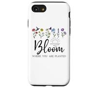 Bloom Where You are Planted Wildflower Christian Bible Verse Coque pour iPhone SE (2020) / 7/8