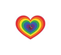 Bloom With Pride - LGBTQ+ Journal with Rainbow Heart Design