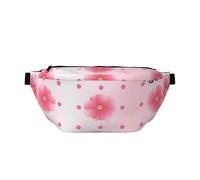 Blooming Carnations Grand sac banane à bandoulière - Cadeau pour profiter du sport, du festival, de l'entraînement, des voyages, de la course à pied, décontracté, noir, taille unique, Noir , Taille